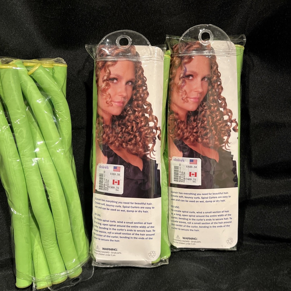 Vintage 2013- Conair 37 Flexible 8" Rollers Spiral Curls Bendable Hair Curlers